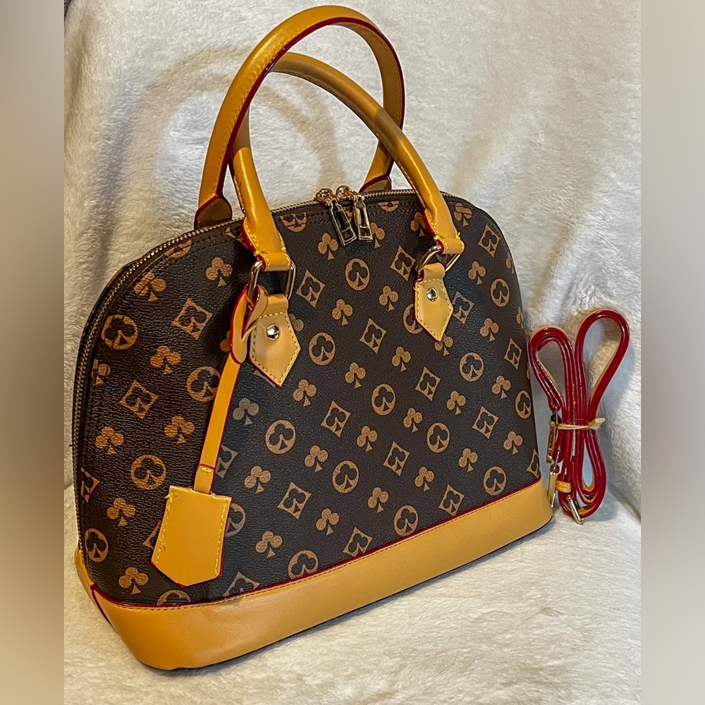 Stylish Large Shell Shape Zipper Handbag, Brown/Tannish, 👜 w adjustable strap
